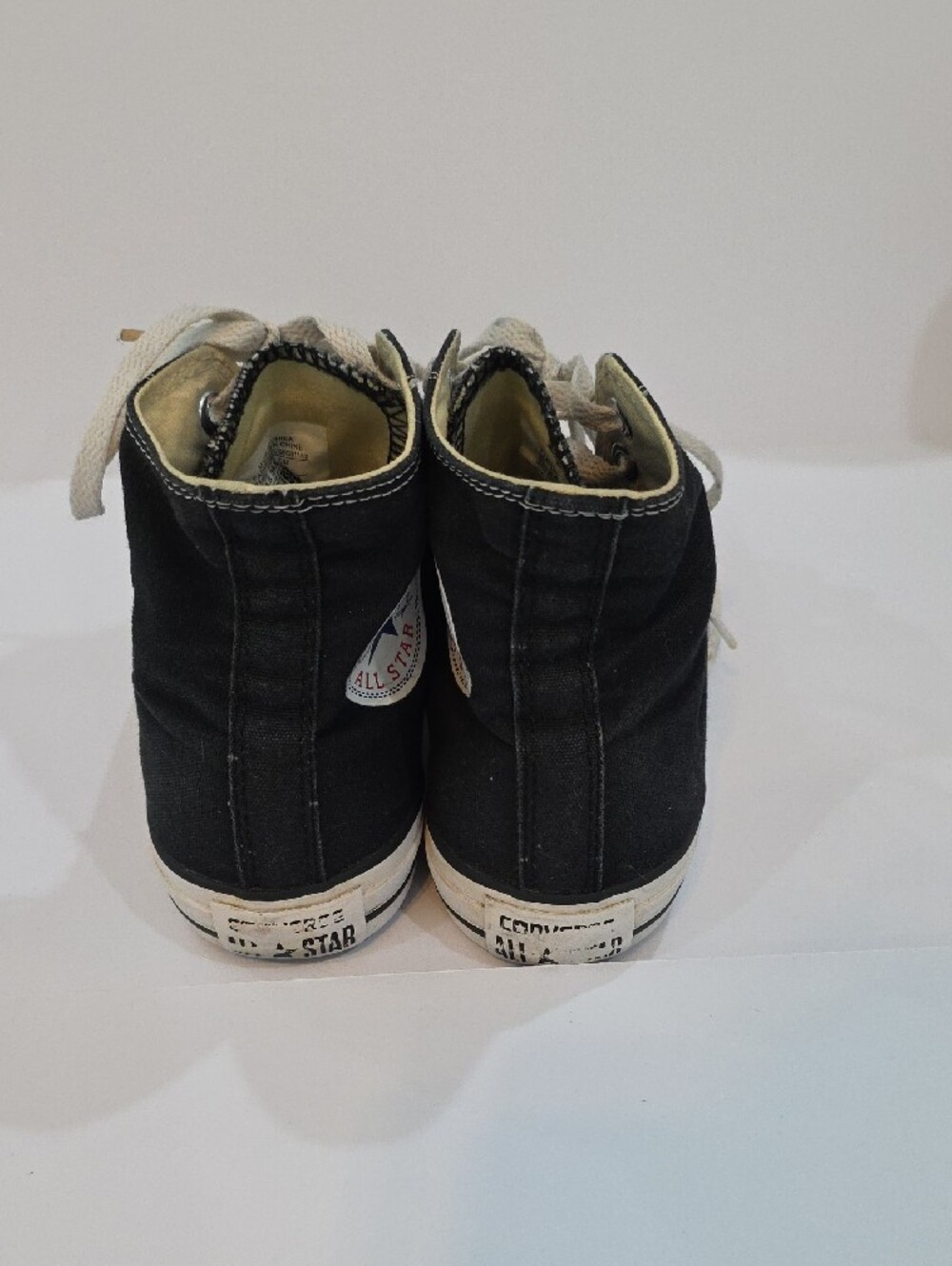 Converse All Star Women's Black High Top Sneakers with White Accents Size 8.5 - Picture 5 of 9